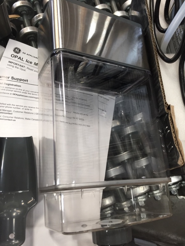 Photo 3 of GE Profile Opal | Countertop Nugget Ice Maker with Side Tank | Portable Ice Machine with Bluetooth Connectivity | Smart Home Kitchen Essentials | Stainless Steel Finish | Up to 24 lbs. of Ice Per Day
