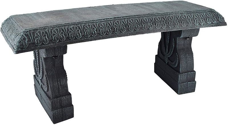 Photo 1 of Arcadia Garden Products BE01 Fiberclay Garden Bench, Stone Black
