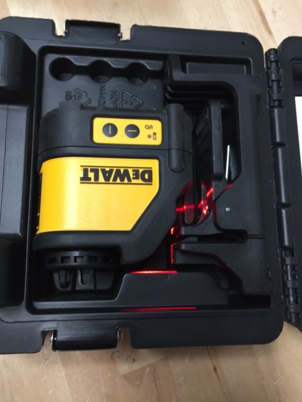 Photo 2 of DEWALT
165 ft. Red Self-Leveling Cross-Line Laser Level with (3) AA Batteries & Case