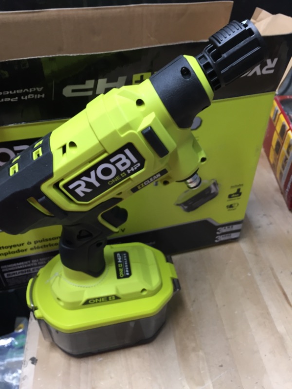 Photo 2 of RYOBI
ONE+ HP 18V Brushless EZClean 600 PSI 0.7 GPM Cordless Cold Water Power Cleaner with 4.0 Ah Battery and Charger