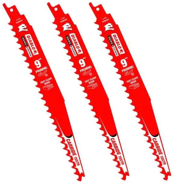 Photo 1 of DIABLO
9 in. 3 TPI Demo Demon Carbide Reciprocating Saw Blades for Pruning and Clean Wood Cutting (3-Pack)