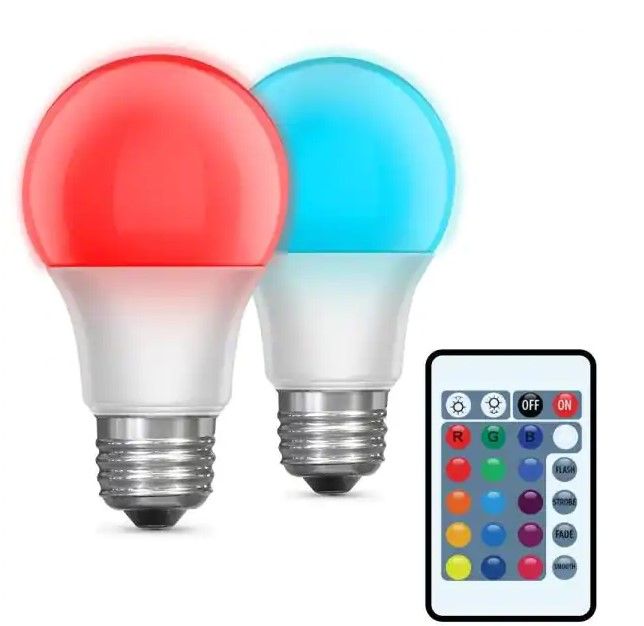 Photo 1 of 4 ITEMS
Feit Electric 5-Watt Equivalent A19 Medium E26 Base Color Changing Party Bulb Party LED Light Bulb with Remote (2-Pack)
(x4)