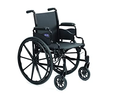 Photo 1 of  Durable Light Weight Wheelchair, Desk-Length Arms, 18" Wide Seat, Flat Black,
