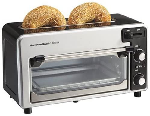 Photo 1 of NOT FUNCTIONAL PARTS ONLYY!!!! Hamilton Beach Toastation Oven with 2 Slice Toaster Combo, Ideal for Pizza, Chicken Nuggets, Fries and More, Black (22720)
