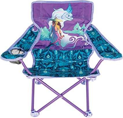 Photo 1 of Disney Raya Camp Chair for Kids, Portable Camping Fold N Go Chair with Carry Bag
