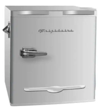 Photo 1 of 1.6 cu. Ft. Retro Mini Refrigerator in Silver Moonbeam
