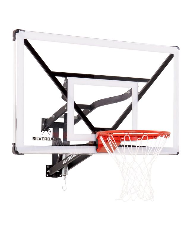 Photo 1 of ***MISSING MOUNT*** Silverback NXT 54" Wall Mounted Adjustable-Height Basketball Hoop with Quickplay