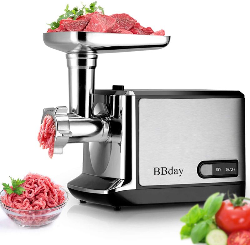 Photo 1 of ***PARTS ONLY*** Electric Meat Grinder Powerful Electric Food Meat Grinder, Heavy Duty Multifunction Meat Mincer Sausage Stuffer with Sausage Tube

