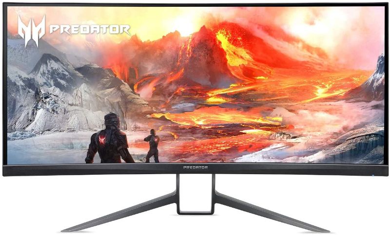 Photo 1 of Acer Predator X35 bmiphzx 1800R Curved 35" UltraWide QHD Gaming Monitor with NVIDIA G-SYNC Ultimate, Quantum Dot, 200Hz, VESA Certified DisplayHDR 1000, (Display Port & HDMI Port),Black
