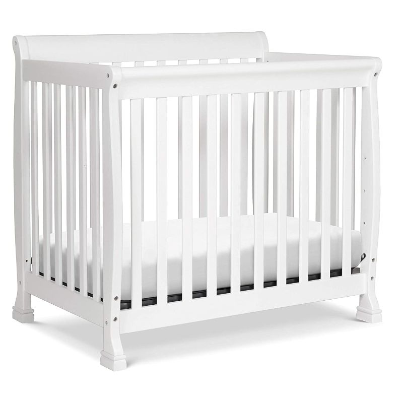 Photo 1 of DaVinci Kalani 4-in-1 Convertible Mini Crib in White, Greenguard Gold Certified
