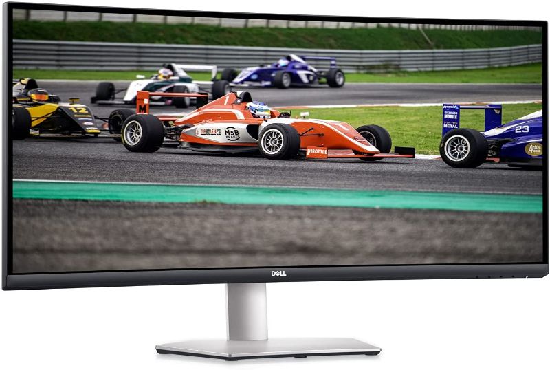 Photo 1 of Dell S3422DW - 34-inch WQHD 21:9 Curved Monitor, 3440 x 1440 at 100Hz, 1800R, Built-in Dual 5W Speakers, 4ms Grey-to-Grey Response Time (Extreme Mode), 16.7 Million Colors, Silver
//tested power on 