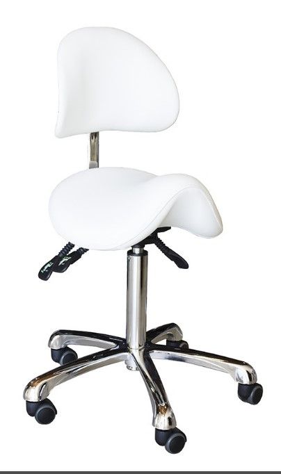 Photo 1 of SADDLE STOOL CHAIR COLOR:WHITE -UNKNOW MODEL 