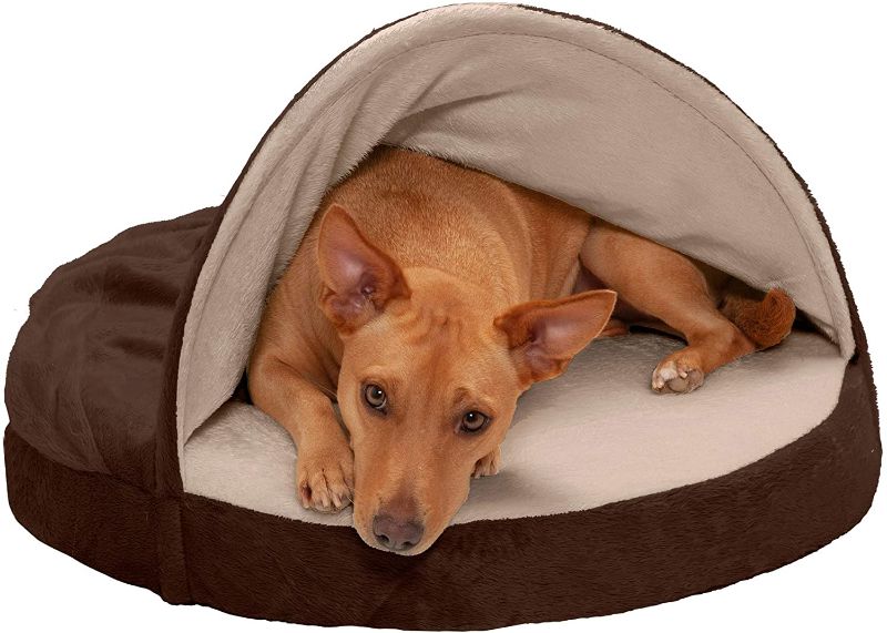 Photo 1 of 26' round microvelvet snuggery memory top foam pet bed- espresso