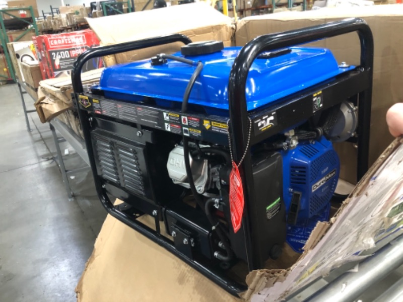 Photo 10 of DuroMax XP5500EH Electric Start-Camping & RV Ready, 50 State Approved Dual Fuel Portable Generator-5500 Watt Gas or Propane Powered, Blue/Black
