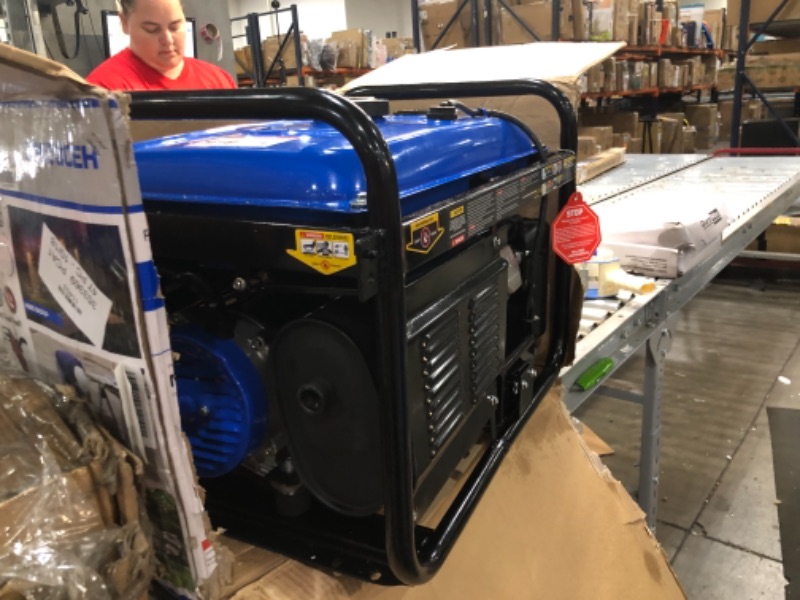 Photo 7 of DuroMax XP5500EH Electric Start-Camping & RV Ready, 50 State Approved Dual Fuel Portable Generator-5500 Watt Gas or Propane Powered, Blue/Black
