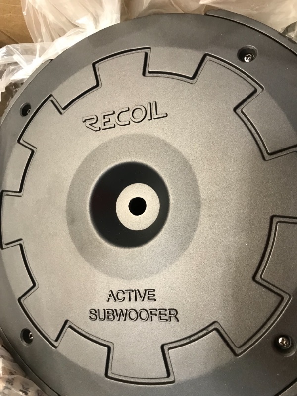 Photo 1 of NOT TESTED** 
Recoil RST11 Hidden 11” Powered Active Car Subwoofer Spare Tire Sub for 15"/16"/17" Full Size Spare Tire with Installation Wiring Harness and Accessories
