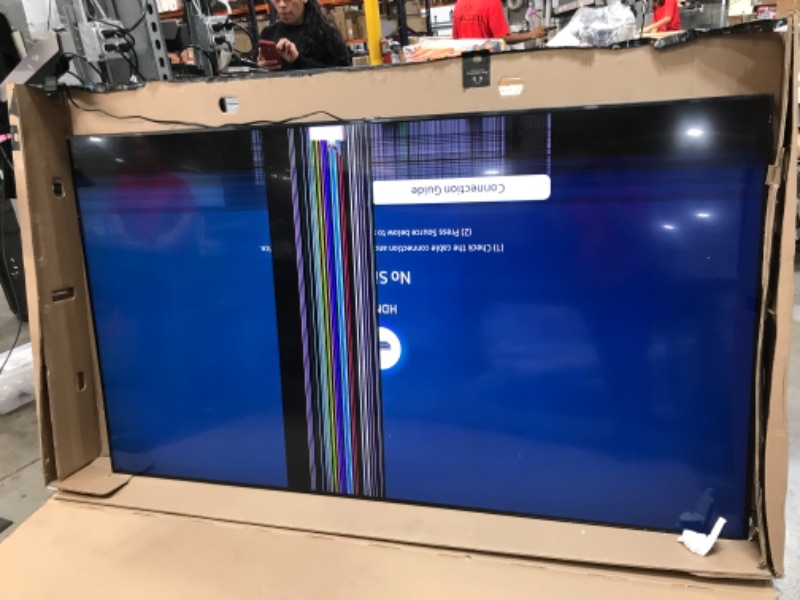 Photo 1 of BROKEN SCREEN** SOLD FOR PARTS ONLY** 
SAMSUNG 85-Inch Class QLED Q70A Series - 4K UHD Quantum HDR Smart TV with Alexa Built-in (QN85Q70AAFXZA, 2021 Model)
