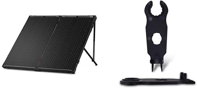 Photo 1 of Renogy 200 Watt Monocrystalline Foldable Solar Suitcase, 200W Panel-20A Controller & Solar Panel Connector Assembly Tool
