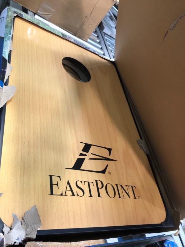 Photo 2 of EastPoint Sports Cornhole Game Set Bean Bag Toss MDF - 2' W x 3' L - Built-In Storage, Convenient Carry Handles and 8 Premium Bean Bags
