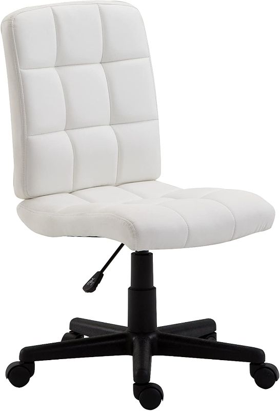 Photo 1 of Edgemod Eva Task Chair in Vegan Leather, White
