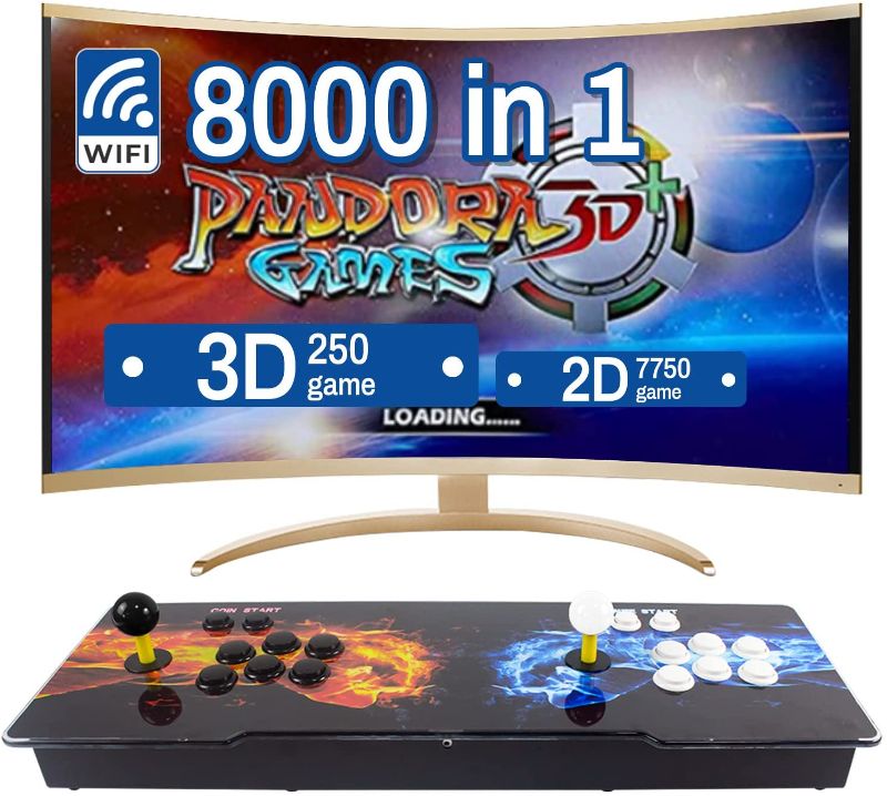 Photo 1 of LEONARCADE Arcade Game Console 8000 Games in 1 3D WiFi Pandora Box Arcade 2021 Built-in Market Support 4 Players Full HD Output USB/HDMI/VGA
