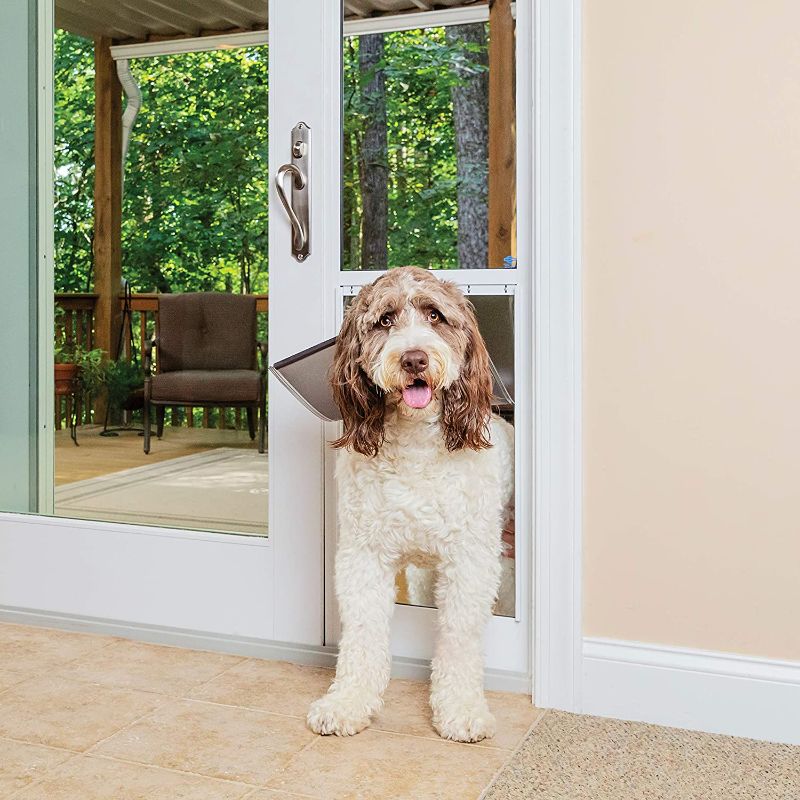 Photo 1 of 1-Piece Sliding Glass Door for Dogs and Cats -Patio Panel Sliding Glass Doors - Adjustable Frame - No Cutting DIY Installation - Pet Door Great for Apartments and Rentals
78.5x 19.5 sized door
