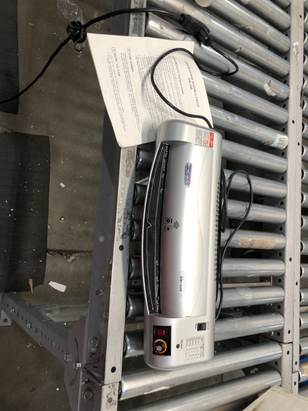 Photo 2 of Tamerica SM330 Thermal Pouch Laminator; Rigid Plastic Components and High-impact Plastic Body; 3 to 5 Minute Preheat Time; 3-position Switch for Heater and Enhanced Motor Drive