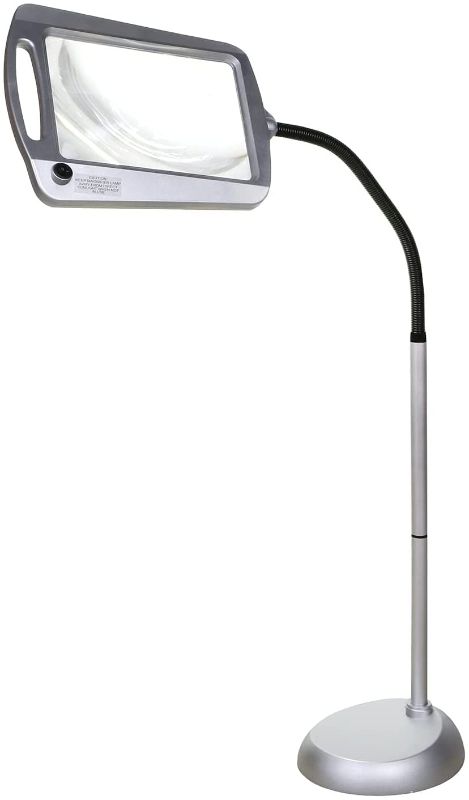 Photo 1 of Full-Page Floor Magnifying Lamp - Silver