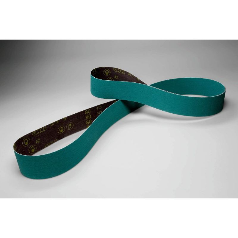 Photo 1 of 3M Cloth Belt 577F, Alumina Zirconia, Wet/Dry, 4" Width x 132" Length, 120 Grit, Green (Pack of 25)