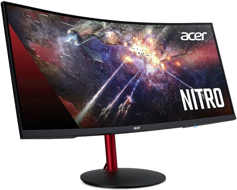 Photo 1 of Acer Nitro XZ342CK Pbmiiphx 34" 1500R Curved WQHD (3440 x 1440) VA Gaming Monitor with AMD Radeon Freesync, VESA Certified DisplayHDR400, 95% sRGB, 144Hz, 1ms VRB (Display Port & 2 x HDMI 2.0 Ports)
//TESTED POWER ON //LOOSED HARDWARE