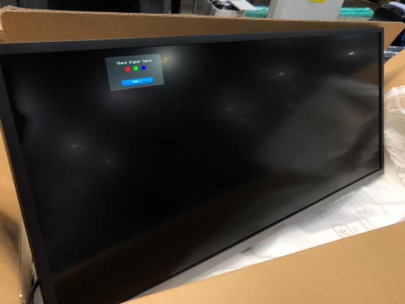 Photo 2 of SAMSUNG 34-Inch SJ55W Ultrawide Gaming Monitor (LS34J550WQNXZA) – 75Hz Refresh, WQHD Computer Monitor, 3440 x 1440p Resolution, 4ms Response, FreeSync, Split Screen, HDMI, Black
//TESTED POWER ON //PREVIOUSLY  OPEN 