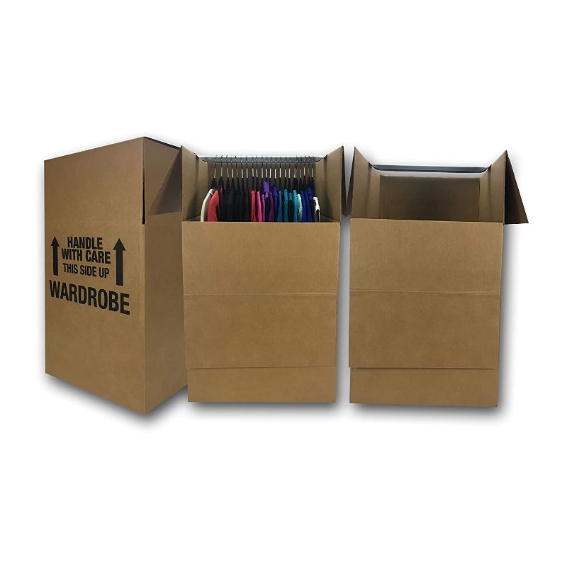 Photo 1 of UBoxes Space Savers Wardrobe Moving Boxes With Hanger 20" x 20" x 34" (3 Pack)