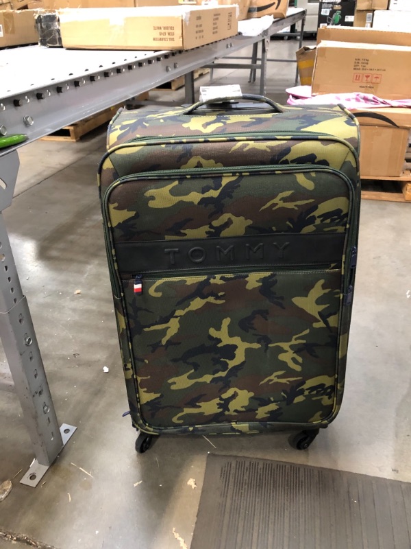 Photo 2 of Tommy Hilfiger Network XL Softside Expandable Spinner Luggage,OLIVE CAMO, 28 Inch
//DIRTY