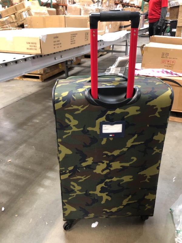 Photo 3 of Tommy Hilfiger Network XL Softside Expandable Spinner Luggage,OLIVE CAMO, 28 Inch
//DIRTY