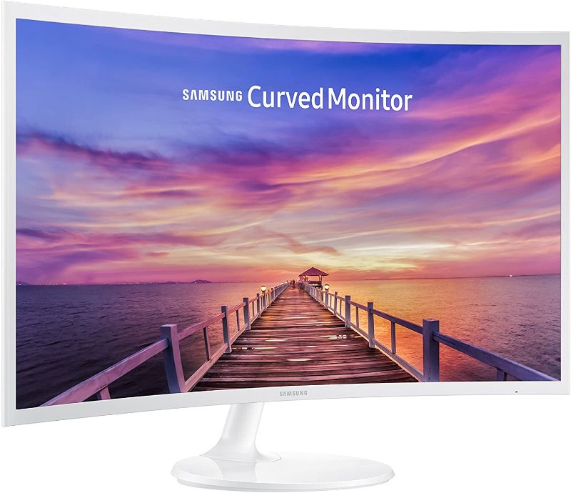 Photo 1 of SAMSUNG 32 inch CF391 Curved Monitor (LC32F391FWNXZA) - 1080p, Dual Monitor, Laptop Monitor, Monitor Stand/Riser/Mount Compliant, AMD Freesync, Gaming, HDMI, White
//TESTED POWER ON 