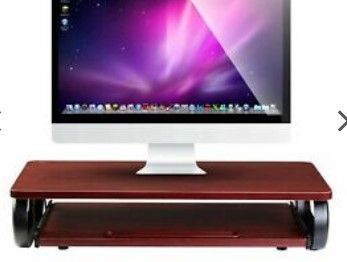 Photo 1 of Executive Monitor Stand Computer Riser with Mouse & Keyboard Tray - Home & Of...
