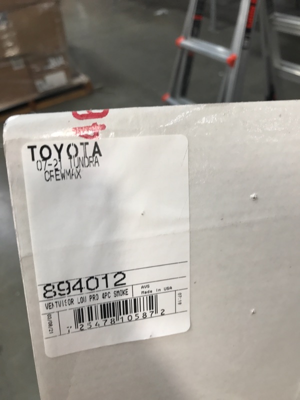 Photo 2 of 2021 Toyota Tundra AVS Low Profile Vent Visors, External Mount Low Profile Ventvisors in Smoke, Front and Rear Set (4-Piece)
