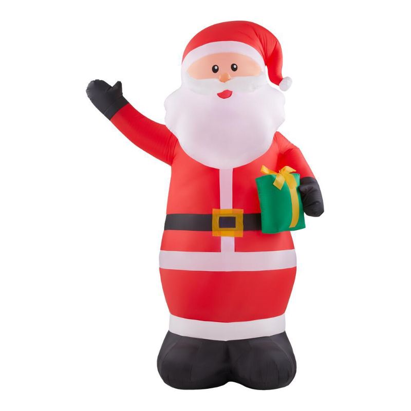 Photo 1 of ***2 pack***Only one power source***
Home Accents Holiday 6.5 Ft  and 3.5 ft Pre-Lit LED Santa Christmas Inflatable's.