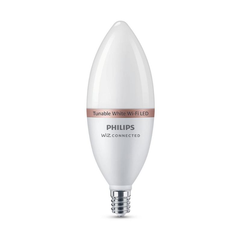 Photo 1 of *6 pack*
Philips Tunable White B12 LED 40W Equivalent Dimmable Smart Wi-Fi Wiz Connected Wireless LED Light Bulb