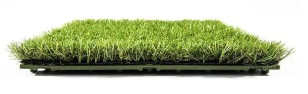 Photo 1 of 1 ft. x 1 ft. Artificial Grass Interlocking Tiles (9-Pack)