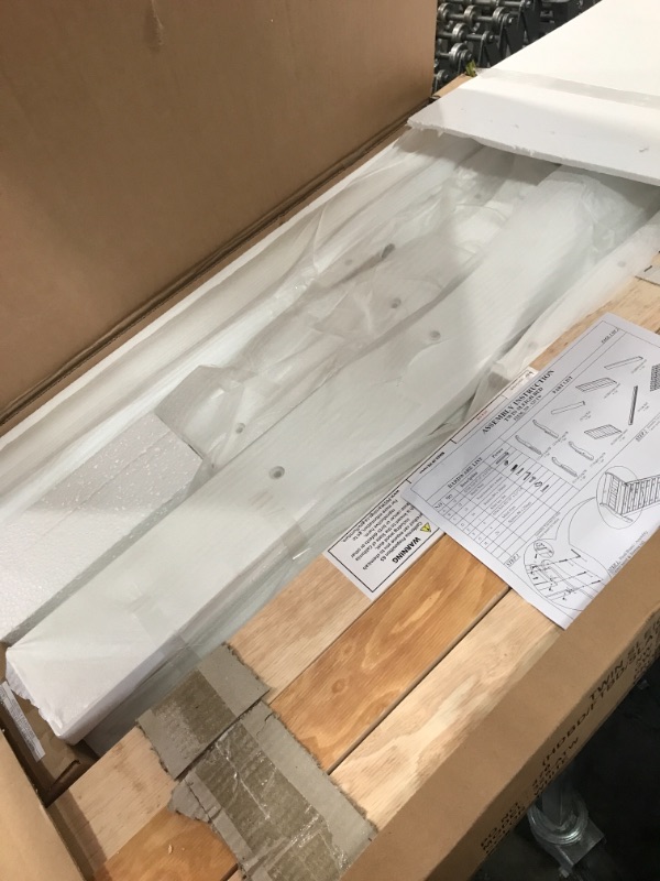 Photo 1 of Donco Kids Sleigh Bed, Twin, White (BOX 1 OF 2)
