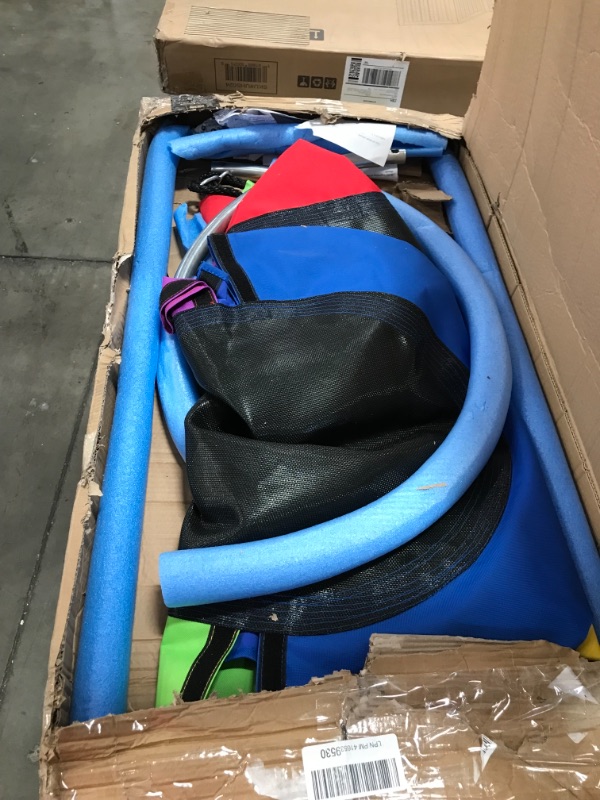 Photo 2 of *USED*
*foam has been cut, will need replaced*
Sorbus Saucer Swing Surf – Kids Indoor/Outdoor Giant Oval Platform Swing Mat – Great for Tree, Swing Set, Backyard, Playground, Playroom – Accessories Included – Multi-Color Rainbow (Oval Surf Swing), 66” L x