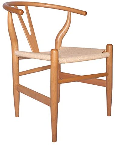 Photo 1 of (SCRATCH DAMAGES) 
 Stone & Beam Classic Wishbone Dining Chair, 22.4"W, Natural / Natural
