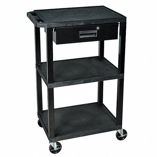 Photo 1 of (stock image for reference only not exact product)
Utility Cart with  Plastic Shelves, , Number of Shelves 3