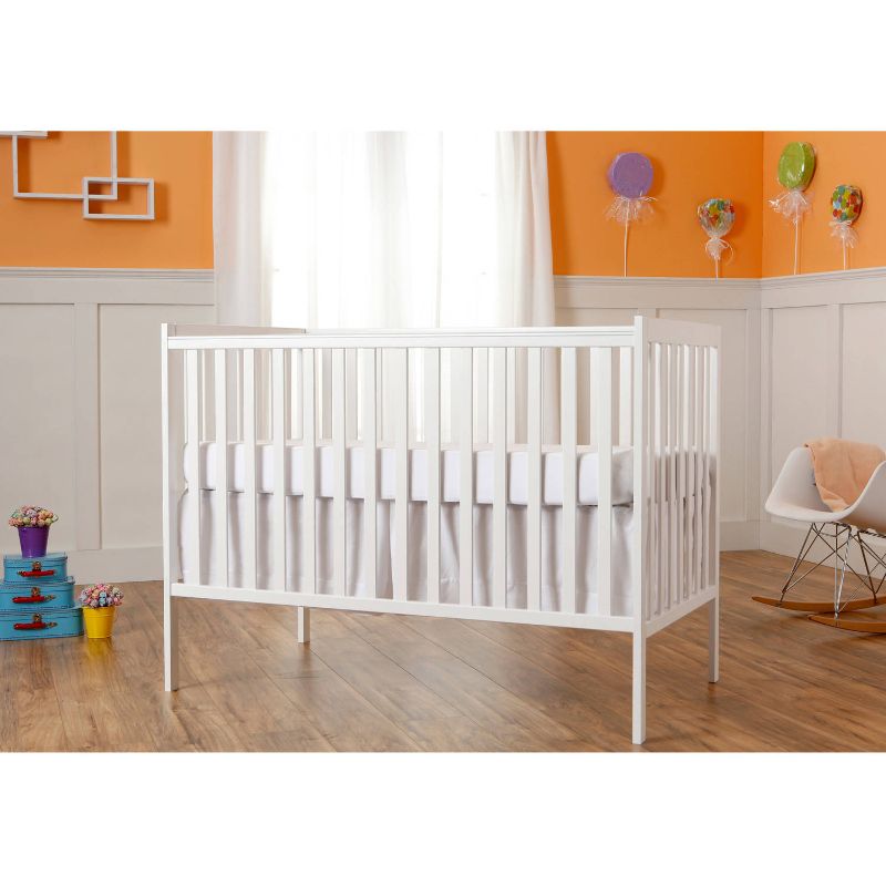 Photo 1 of Dream On Me Synergy 5-in-1 Convertible Crib in White, Greenguard Gold Certified
