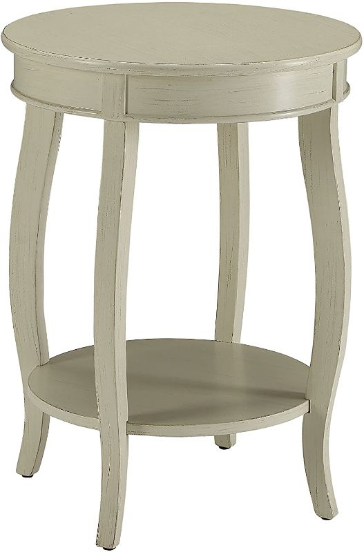 Photo 1 of ACME Furniture 82785 Aberta Side Table, Antique White, One Size