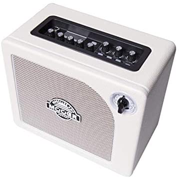 Photo 1 of MOOER Hornet White 15 Watt Digital Modelling Combo Amplifier Small Desktop Style Amplifier for Guitar, Bass Guitar,Acoustic Guitar
