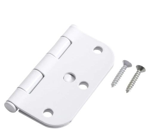 Photo 1 of **PACK OF 10**
3-1/2 in. White 5/8 in. Radius Security Door Hinge
