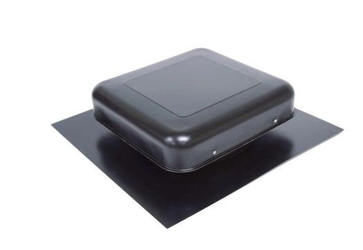 Photo 1 of **DAMAGED**
50 sq. in. NFA Black Aluminum Square-Top Round Throat Roof Vent (Carton of 12)
