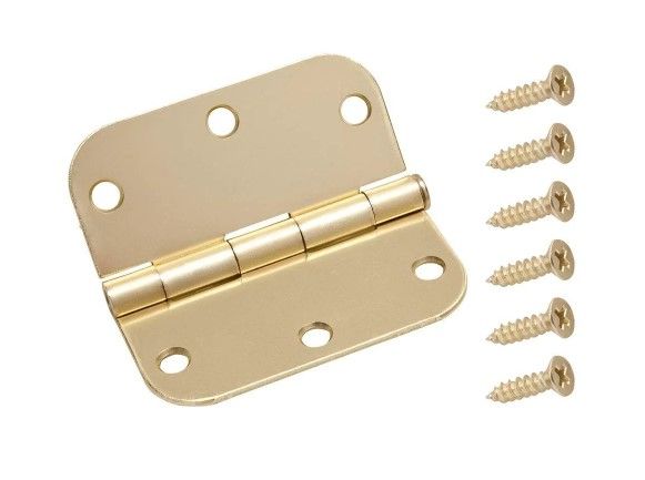 Photo 1 of **set of 10**
3 in. Satin Brass 5/8 in. Radius Door Hinge, SOLD AS IS, NON-REFUNDABLE